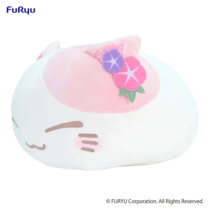 Nemuneko Cat Pastel Pink Big Plush Toy 4 Nemuneko Cat Pastel Pink Big Plush Toy - Image 2